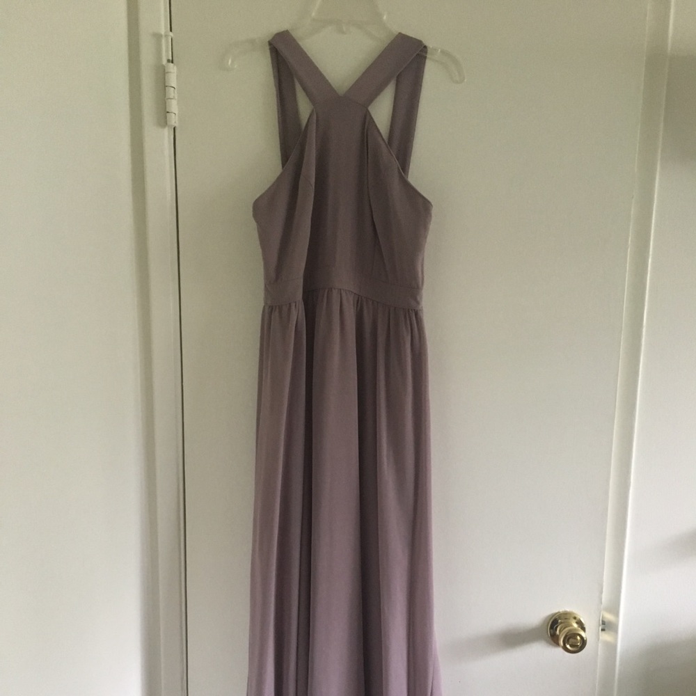 LuLu’s Air of Romance Taupe Maxi Dress